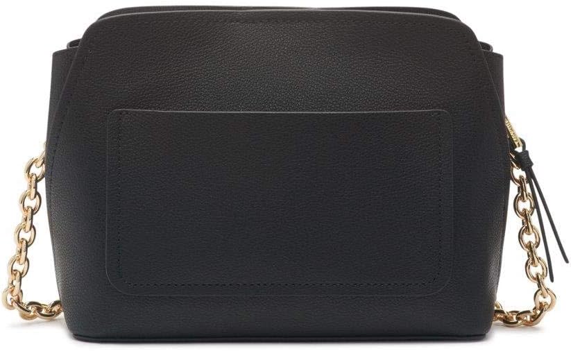 Calvin Klein crossbody bag for women in black with a gold chain strap and front pocket
