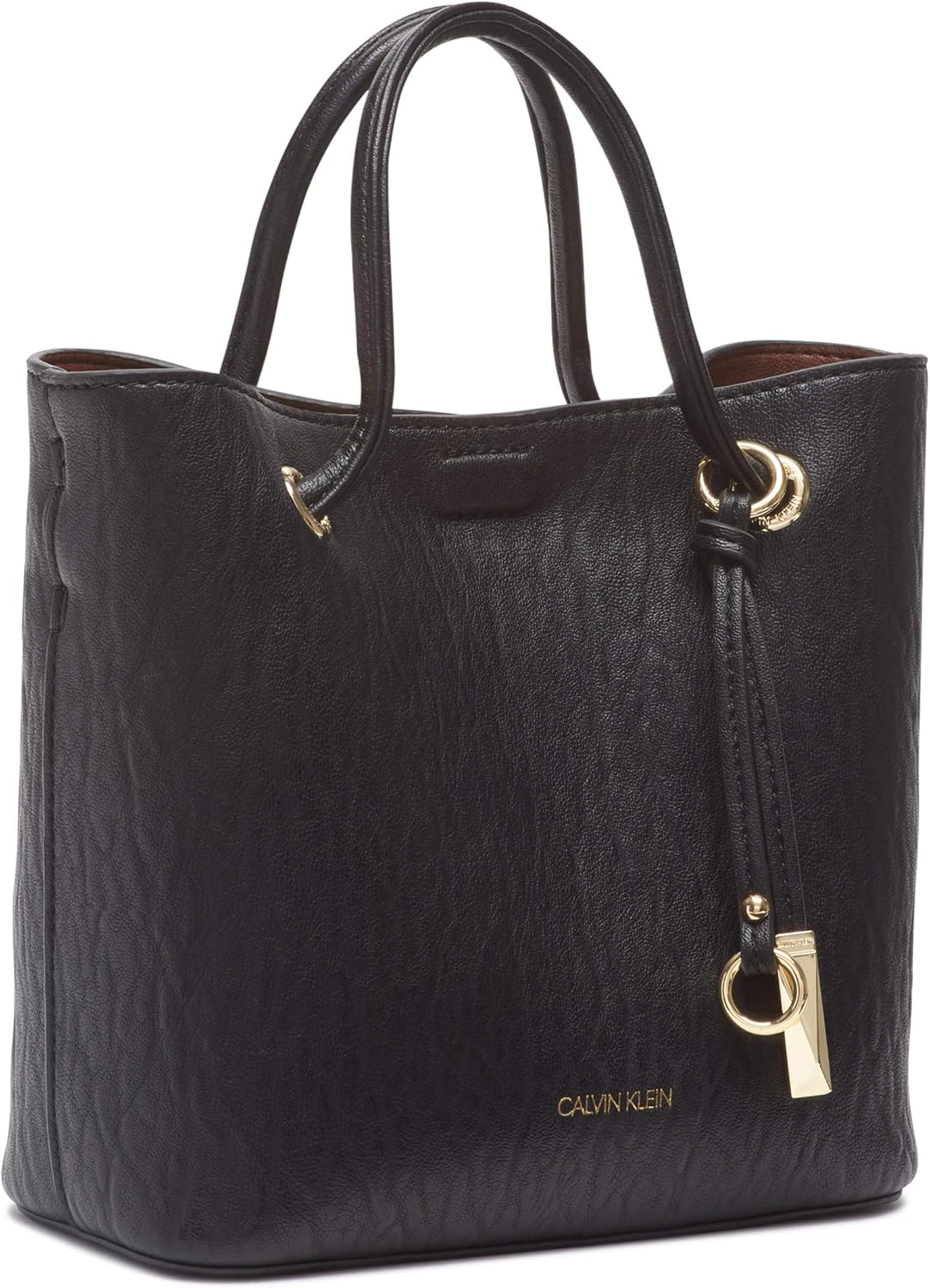 Calvin Klein Gabrianna Bubble Crossbody Bag in black leather with stylish design and double handles