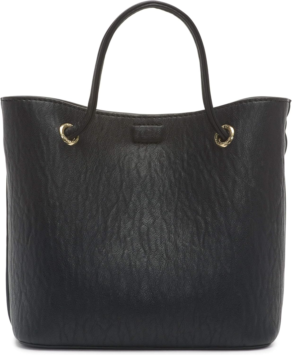 Calvin Klein Gabrianna Bubble Crossbody Bag in black with textured finish and gold accents