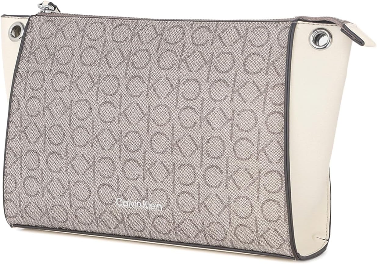 Calvin Klein Reyna crossbody bag in stylish beige with iconic logo design and sleek silhouette
