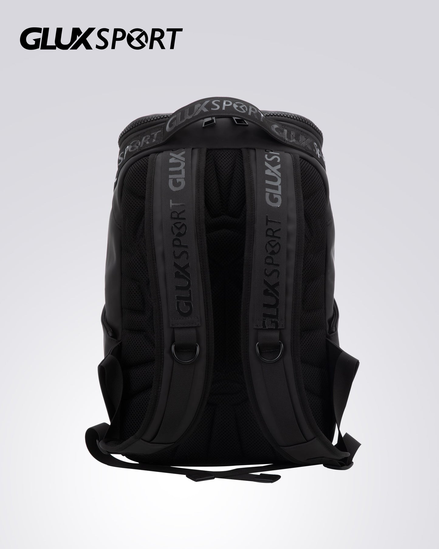 GLUX fashionable men's backpack with padded straps and sleek black design for daily use
