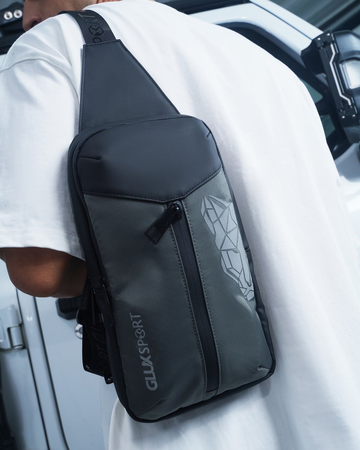 GLUX men's crossbody chest bag designed for comfort and style, perfect for daily use