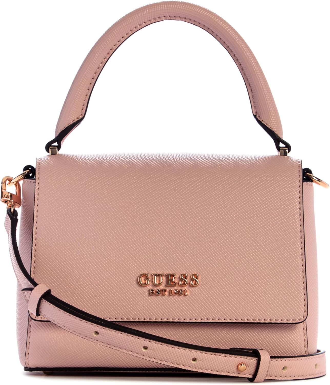 GUESS Fedana white flap bag with a structured design and adjustable strap for stylish convenience