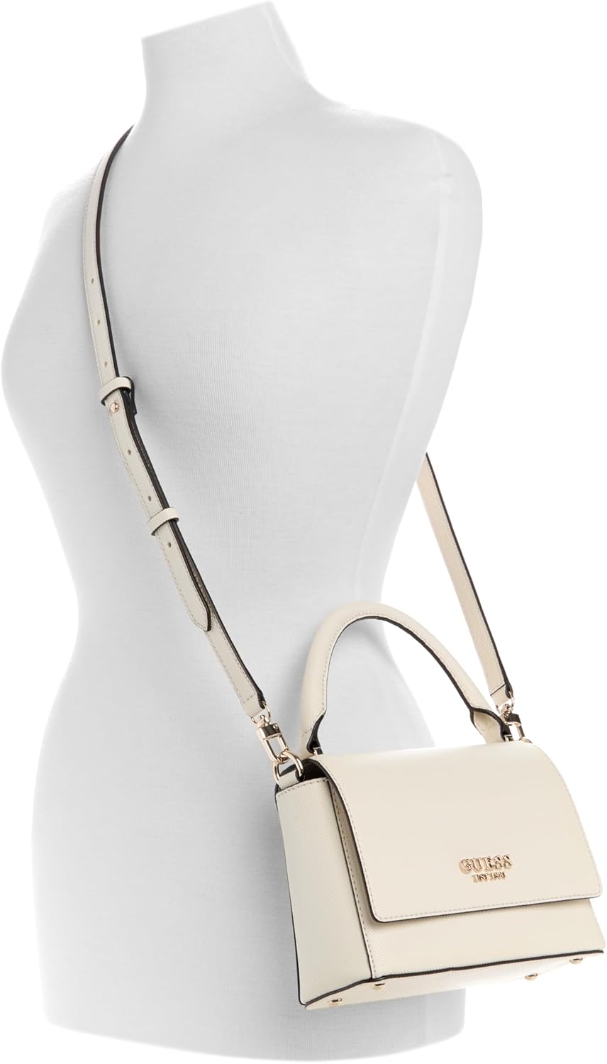 GUESS Fedana white flap bag with adjustable strap for stylish everyday use