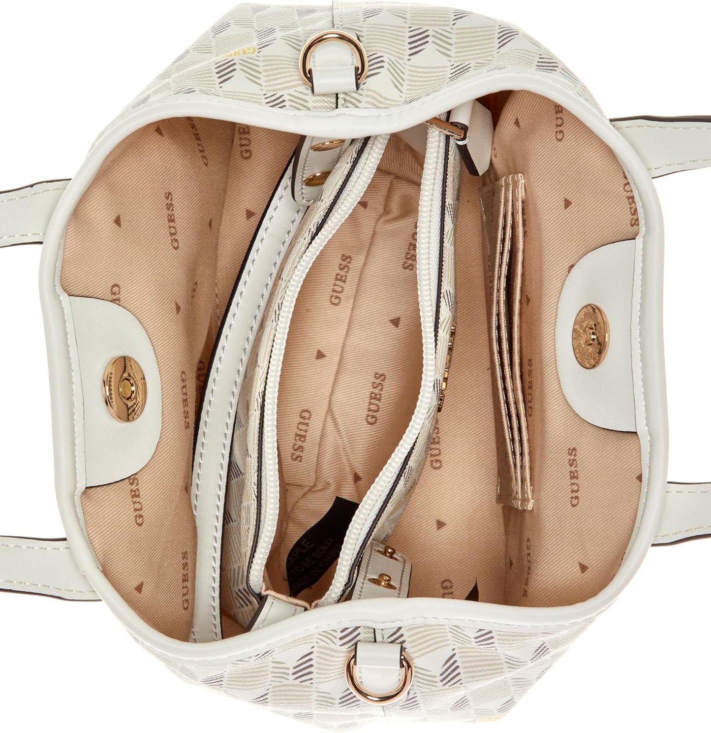 GUESS Wave Mini Tote Stone with spacious interior and stylish design for everyday use