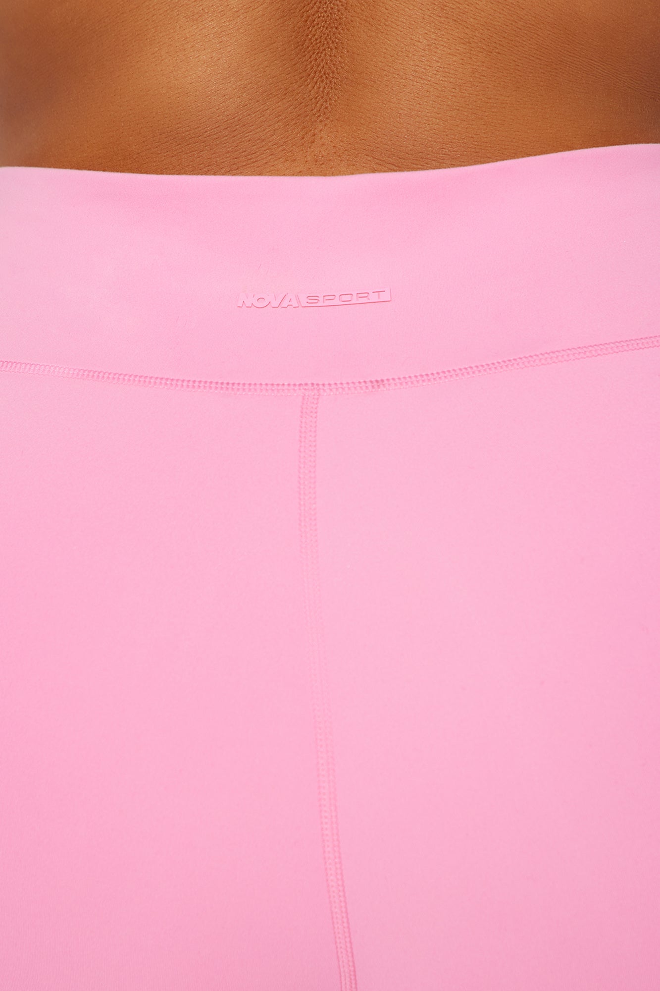 Fashion Nova bubblegum pink capri leggings with a comfortable waistband and stretch fabric