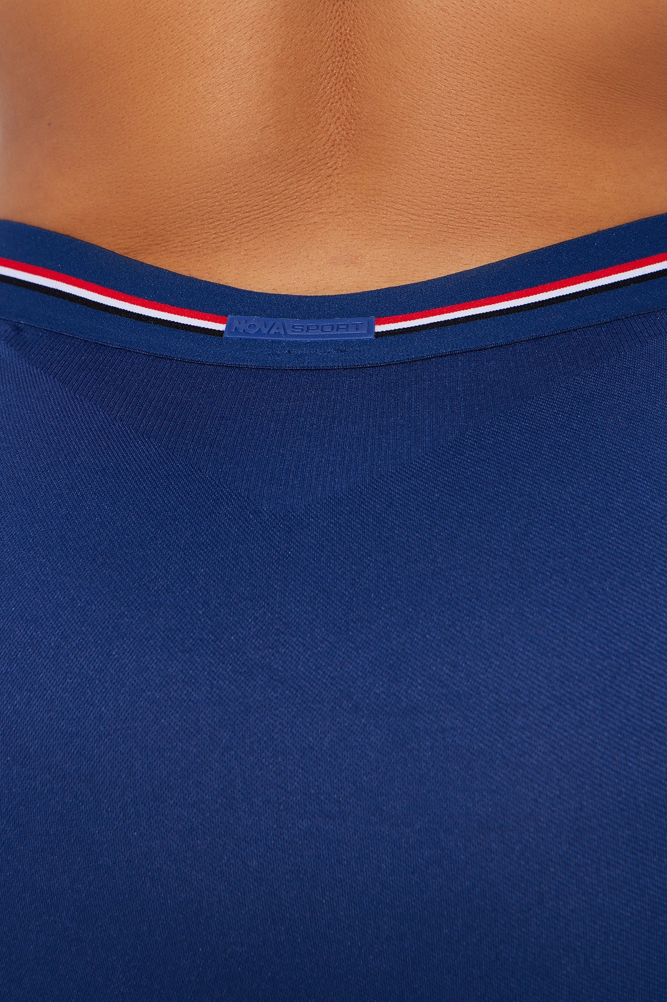 Navy Nova Sport seamless active hot shorts with contrasting waistband for comfort and style