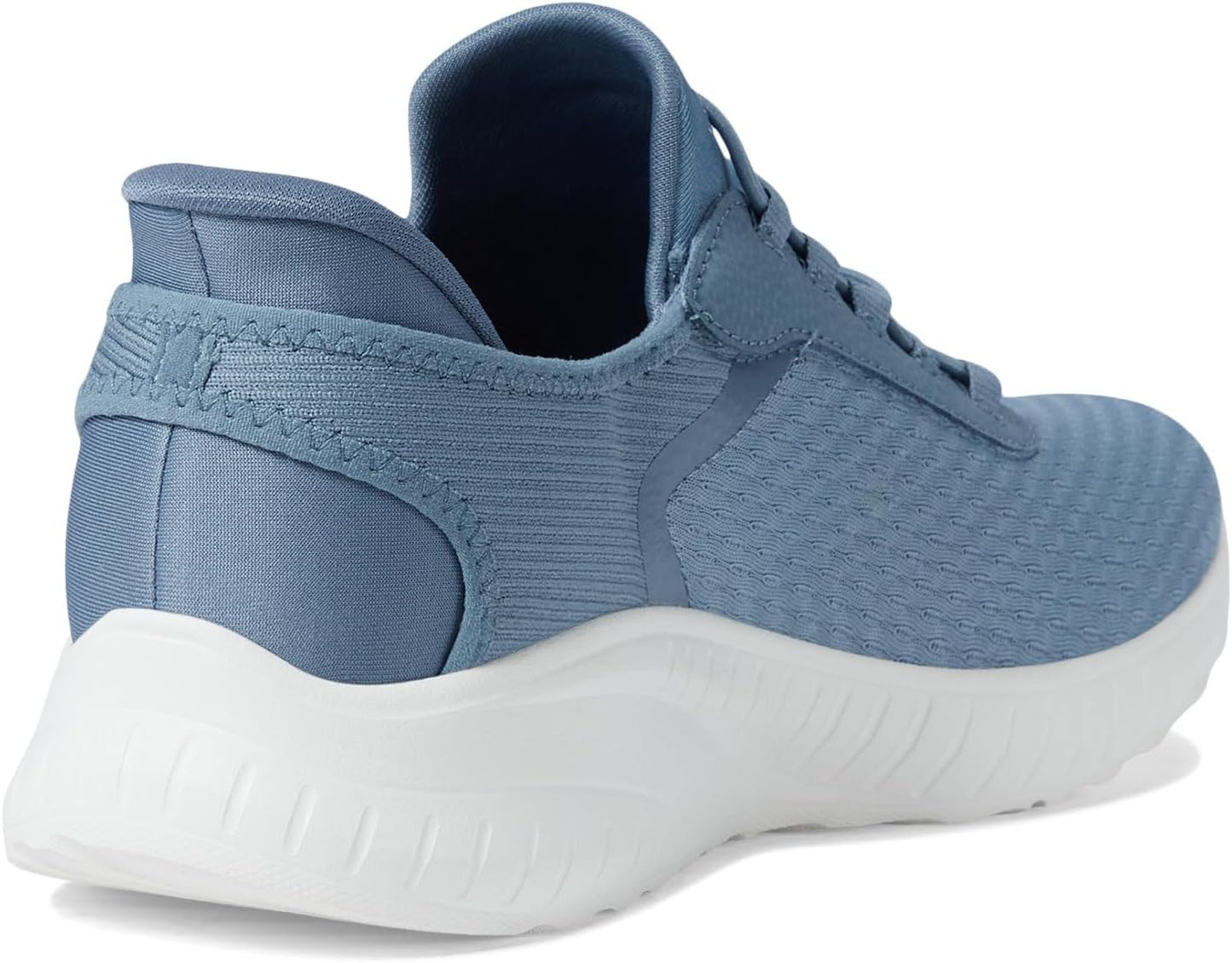 Skechers women's slip-on sneakers in blue with soft mesh upper and comfortable sole