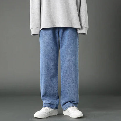 Men's Denim Wide-Leg Pants