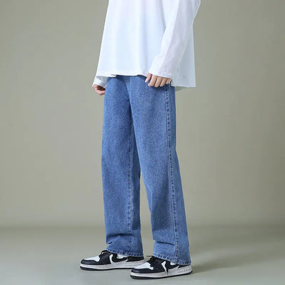 Men's Denim Wide-Leg Pants