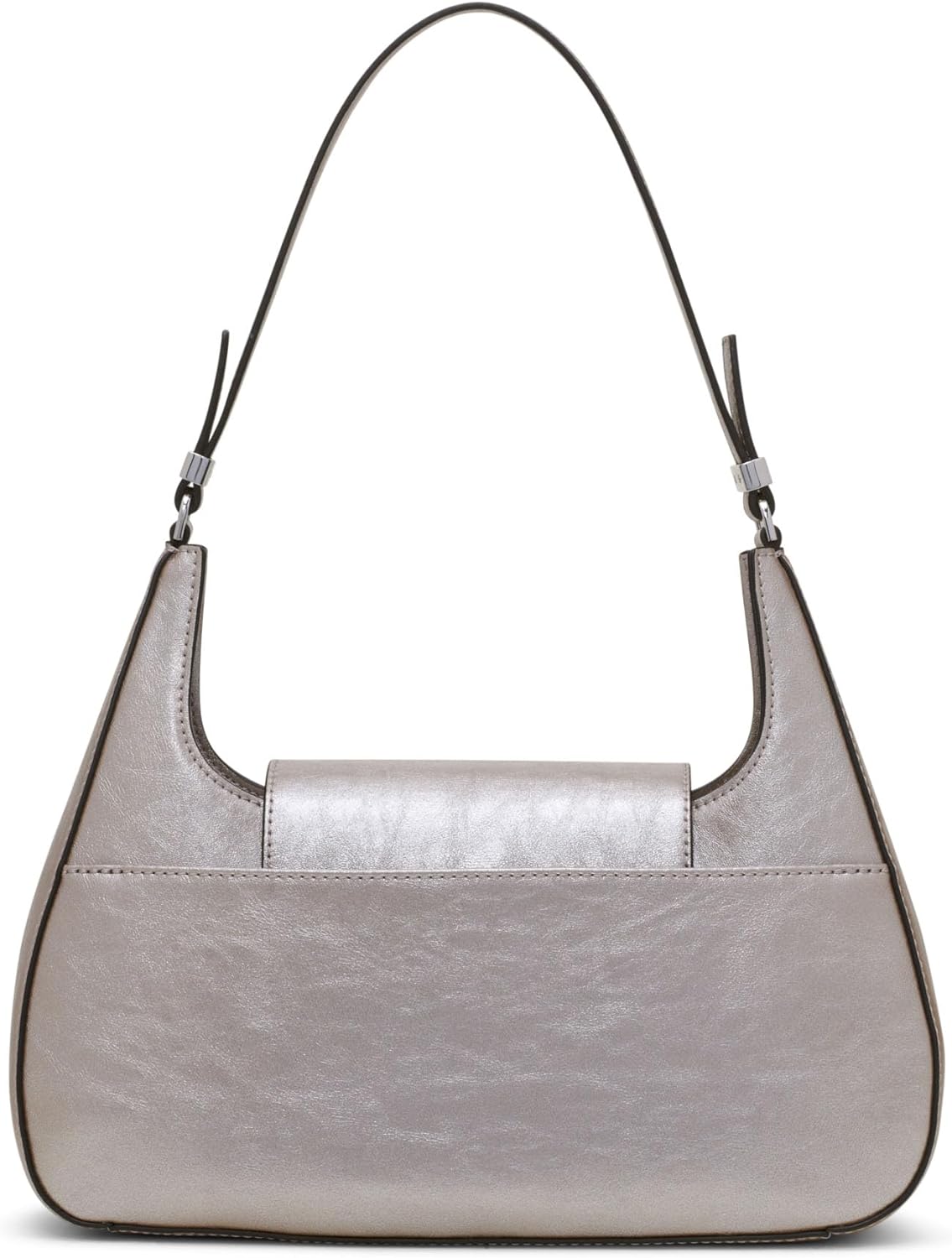 Calvin Klein almond leather shoulder bag with a sleek design and adjustable strap for stylish carrying