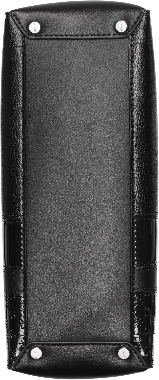 Calvin Klein brown chain shoulder bag featuring a sleek black base and stylish design