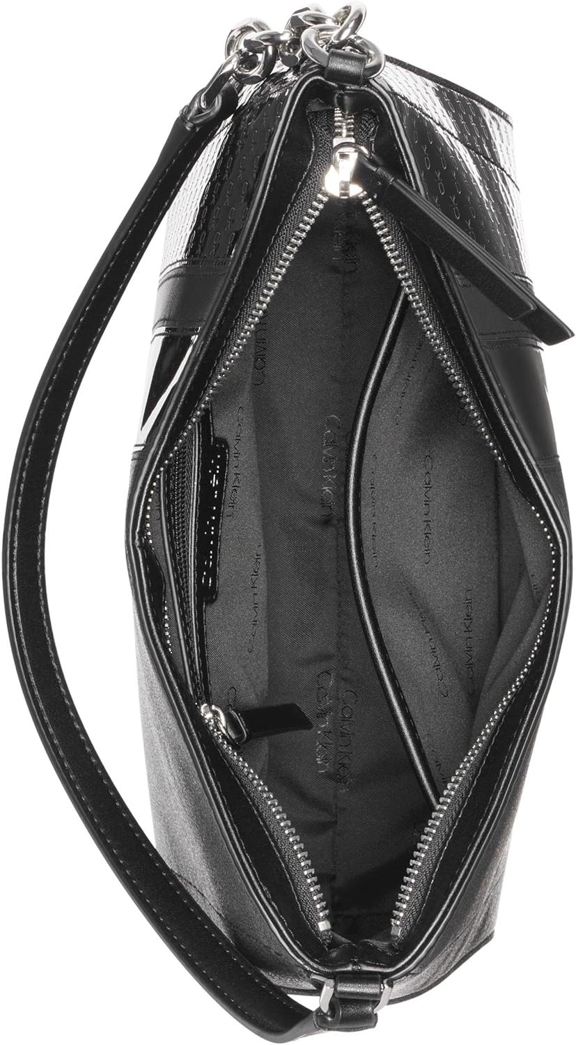 Calvin Klein brown chain shoulder bag with spacious interior and stylish design for everyday use