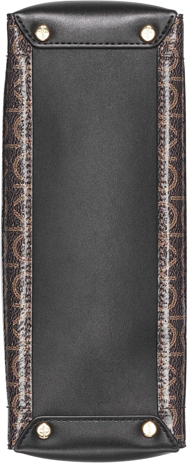 Calvin Klein brown chain shoulder bag with a stylish pattern and durable bottom for everyday use