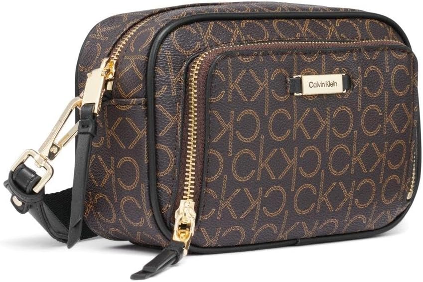 Calvin Klein camera crossbody bag with a stylish logo design and adjustable strap for convenient carry
