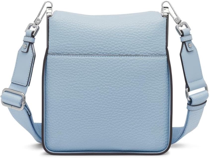 Calvin Klein crossbody bag for women in light blue with adjustable strap and smooth texture
