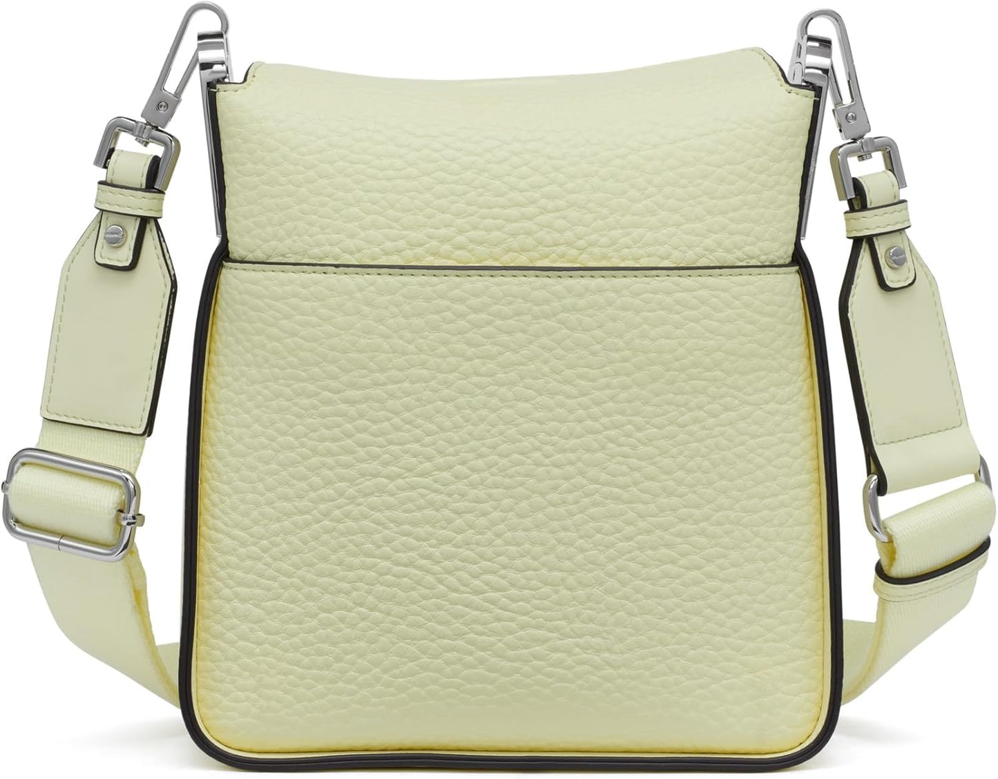 Calvin Klein crossbody bag for women in soft yellow leather with adjustable strap and sleek design