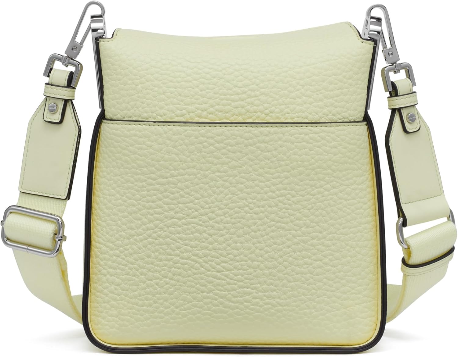 Calvin Klein crossbody bag for women in soft yellow leather with adjustable strap and sleek design
