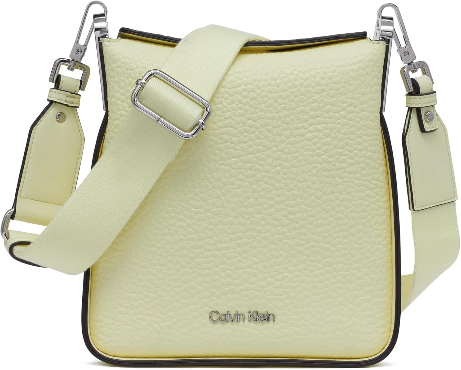 Calvin Klein crossbody bag for women in yellow with adjustable strap and modern design