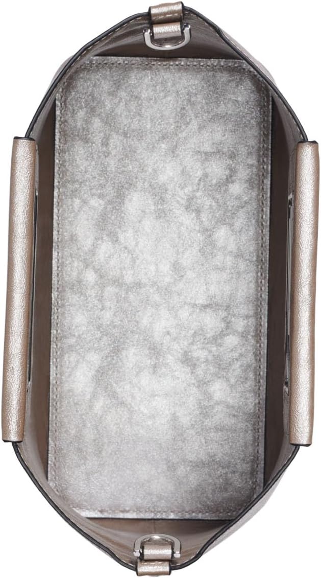 Interior view of a Calvin Klein crossbody bag showing soft, plush lining and spacious design