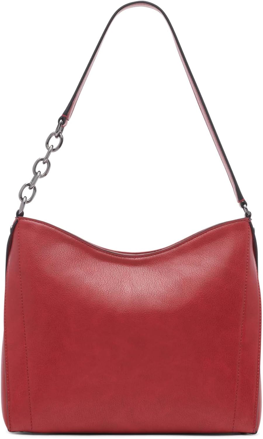 Calvin Klein brown chain shoulder bag with smooth leather and stylish silhouette for everyday use