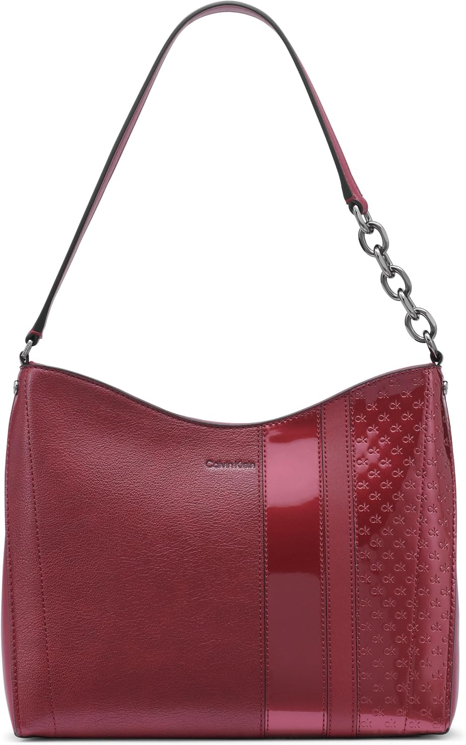 Calvin Klein brown chain shoulder bag crafted from sleek leather with a stylish design