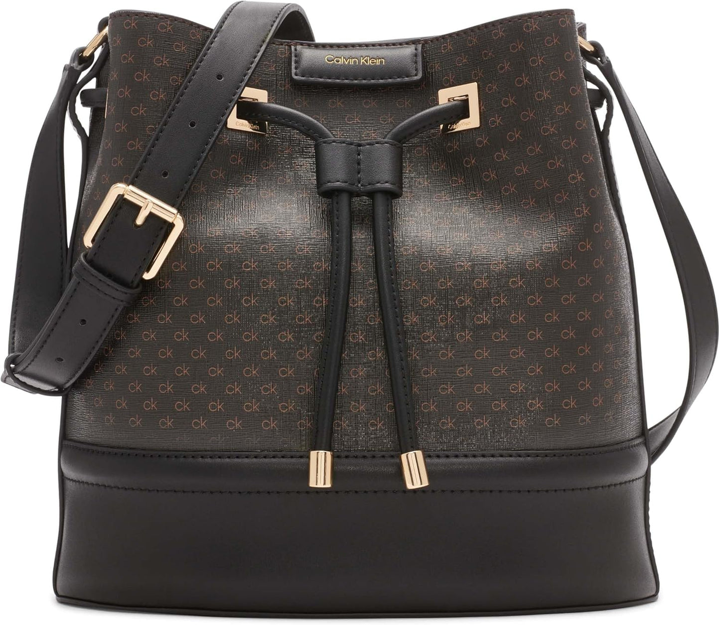 Calvin Klein silver bucket bag with a stylish design and adjustable strap for versatile carry