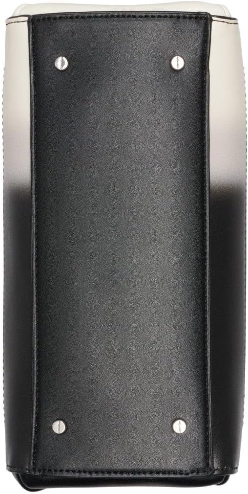 Calvin Klein triple compartment crossbody bag with a sleek black design and protective feet