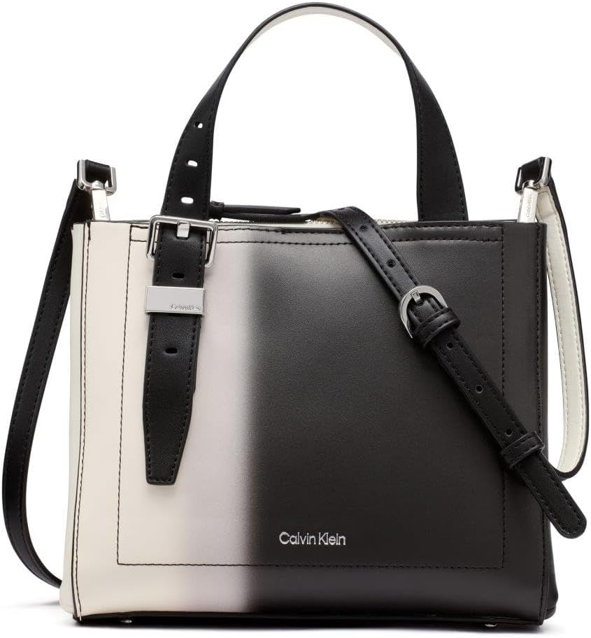 Calvin Klein triple compartment crossbody bag with adjustable strap and stylish ombre design
