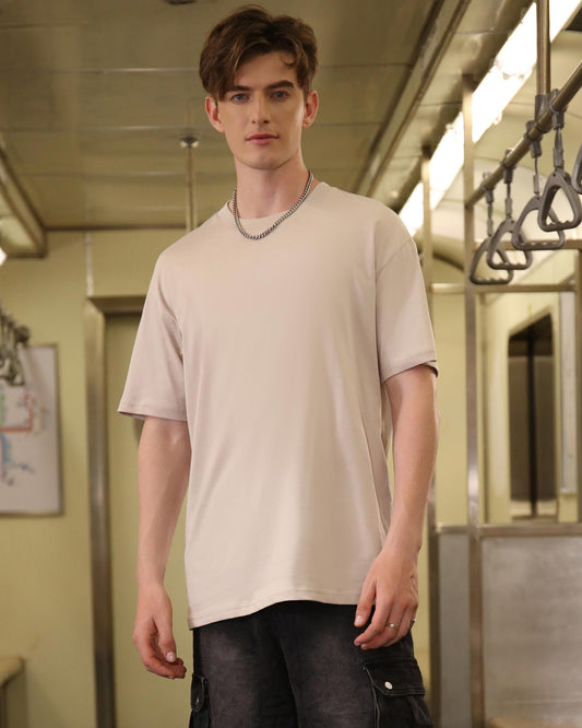 Logeqi Oversize T-Shirt in Solid Color Casual Tee for a Comfortable Everyday Look