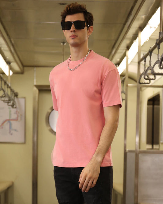 Logeqi classic pink t-shirt for a stylish and comfortable oversized fit