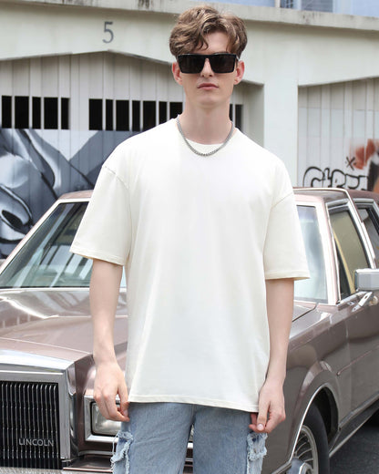 Logeqi Essential Solid T-Shirt in White, Perfect for Casual Everyday Wear