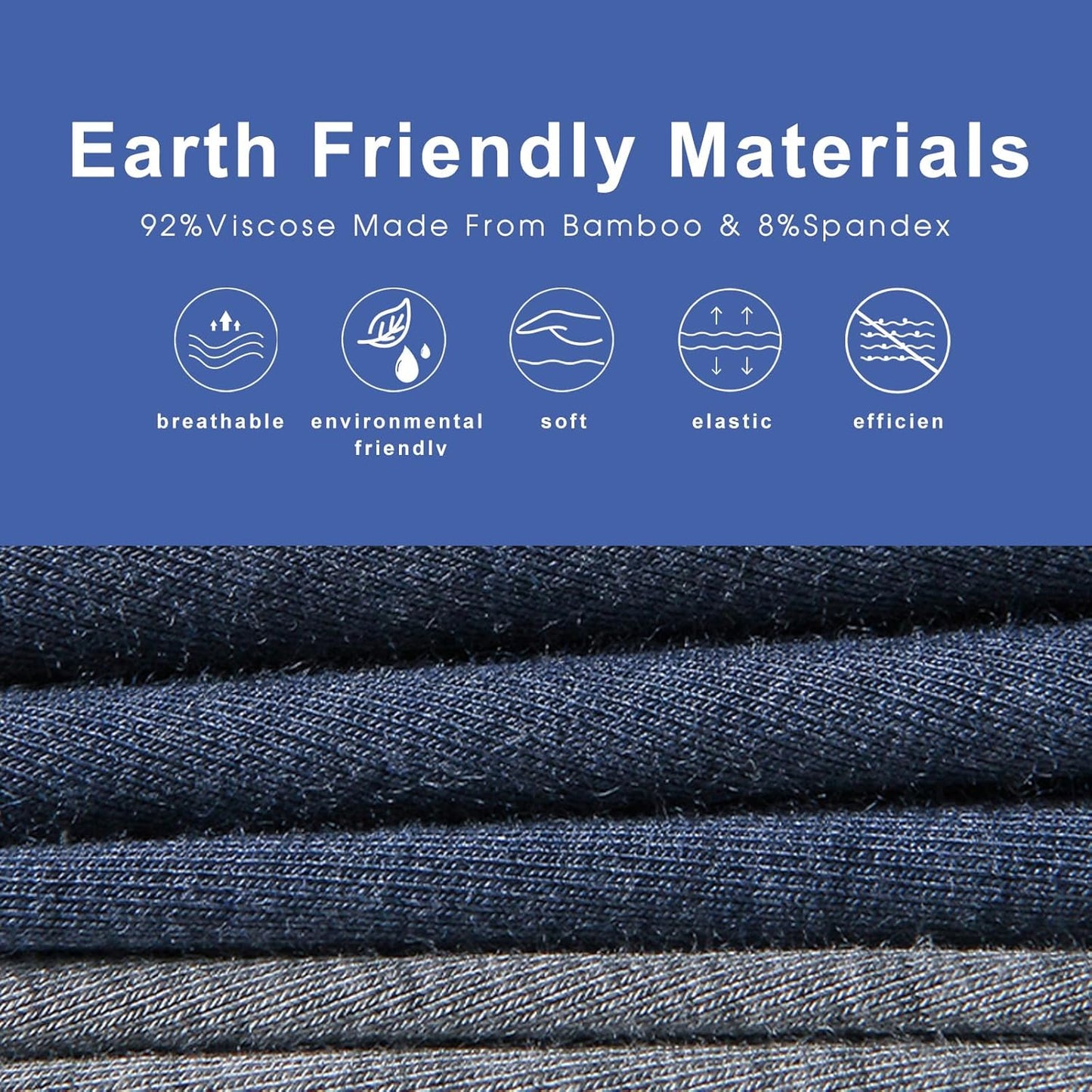 Men's bamboo boxer briefs made from breathable and soft bamboo viscose for ultimate comfort