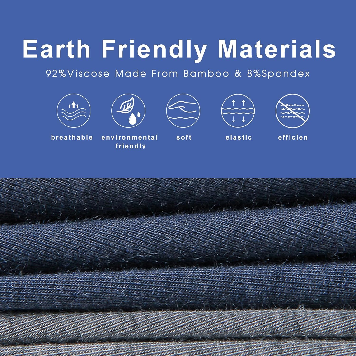 Men's bamboo boxer briefs made from breathable and soft bamboo viscose for ultimate comfort