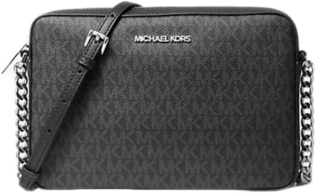Michael Kors vanilla crossbody bag with chain accents and a sleek design for everyday use