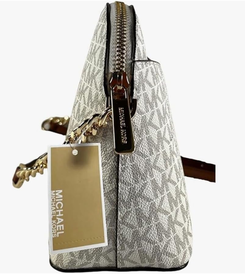 Michael Kors crossbody leather handbag featuring a stylish design and gold accents