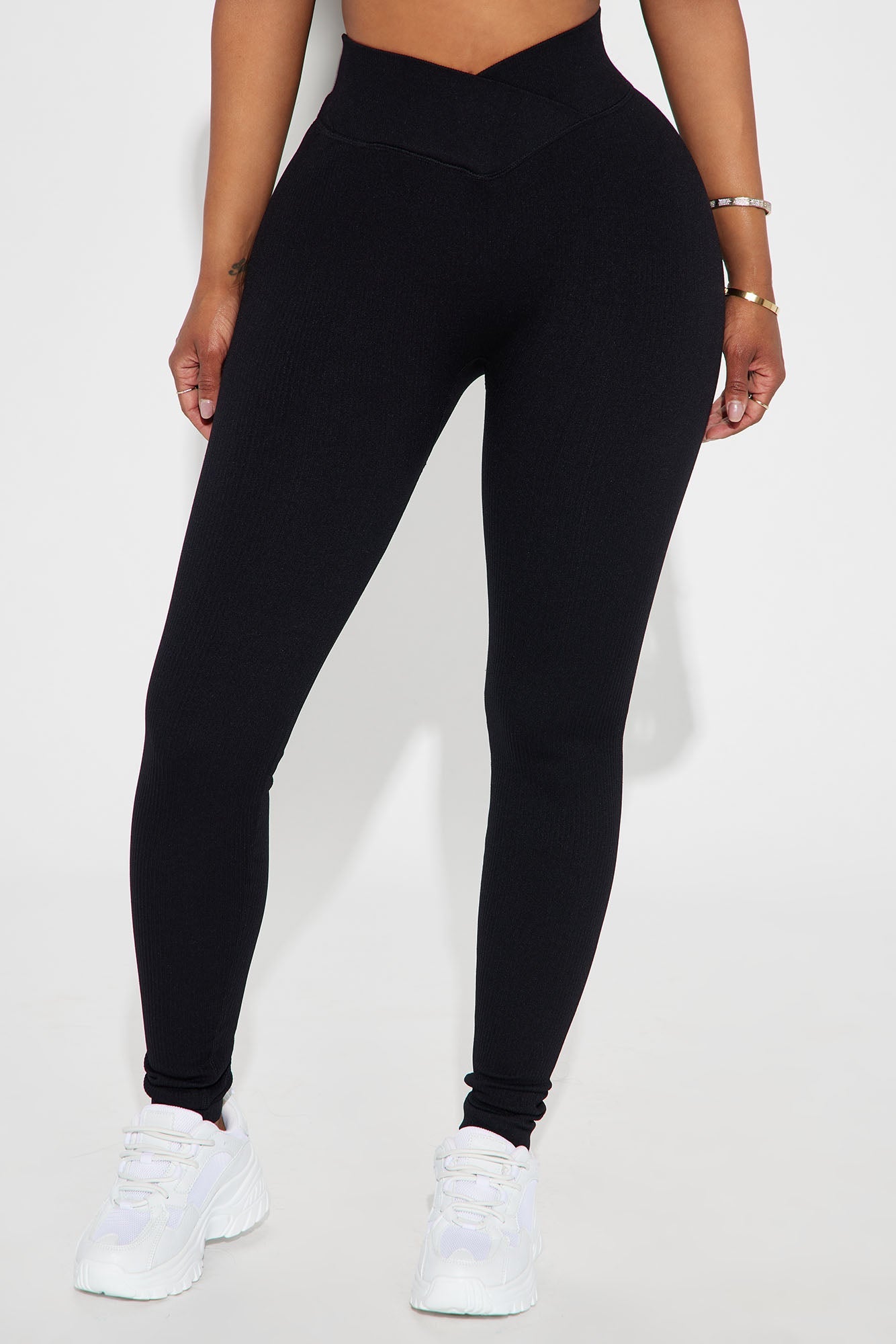Fashion Nova black seamless active leggings for comfortable workouts and casual wear