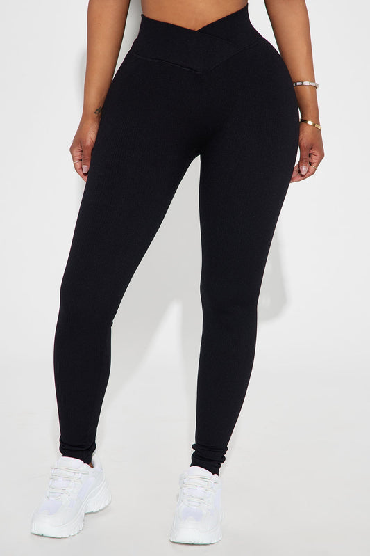 Fashion Nova black seamless active leggings for comfortable workouts and casual wear