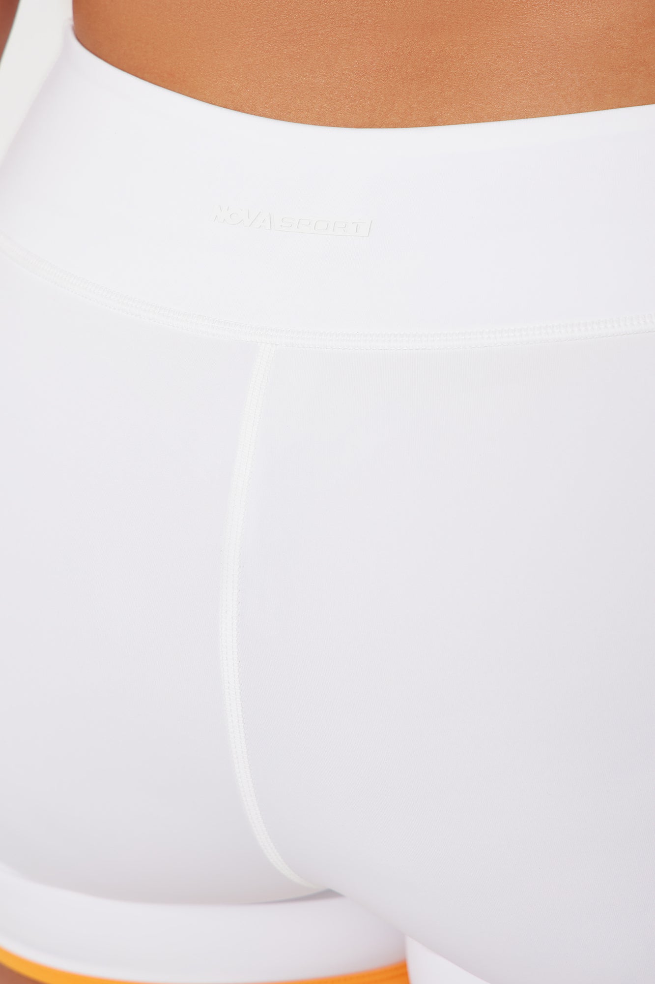 Nova Sport white active shorts for women with a comfortable fit and sleek design