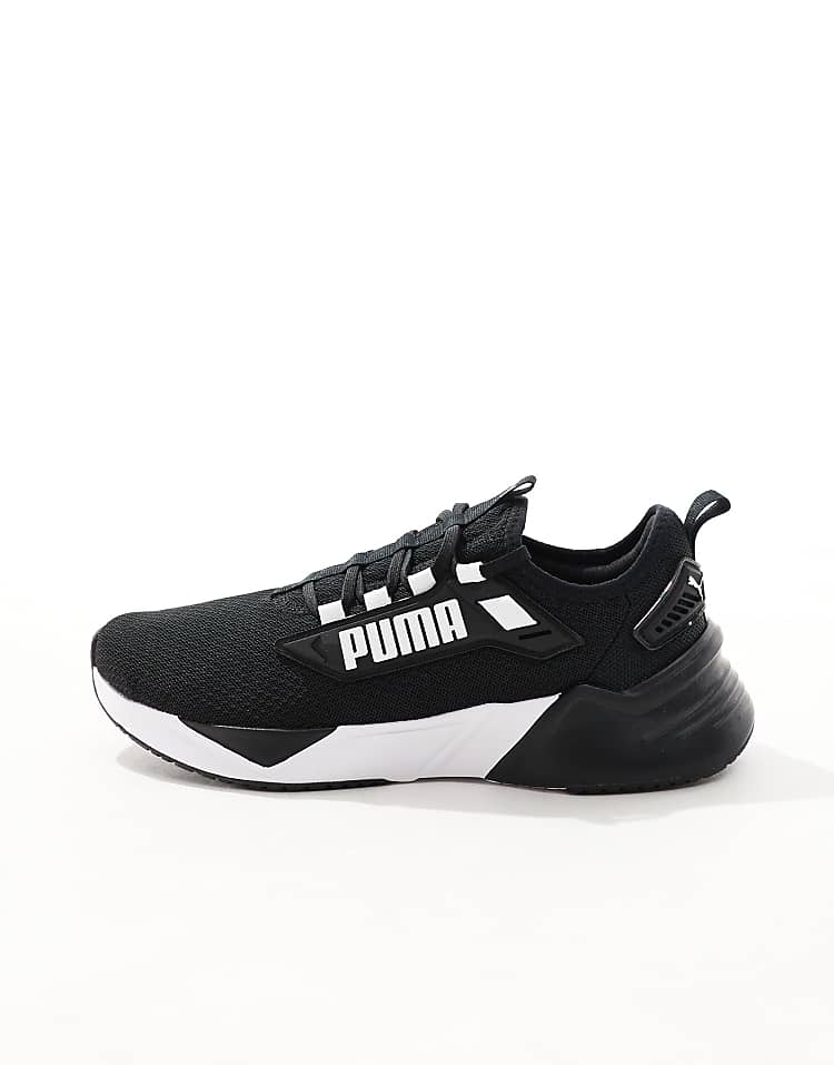 PUMA Retaliate 3 black sneakers with breathable mesh upper and cushioned sole for comfort