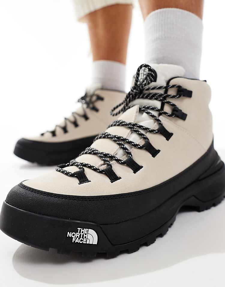 The North Face Glenclyffe Urban boots in beige and black with sturdy laces for outdoor adventures