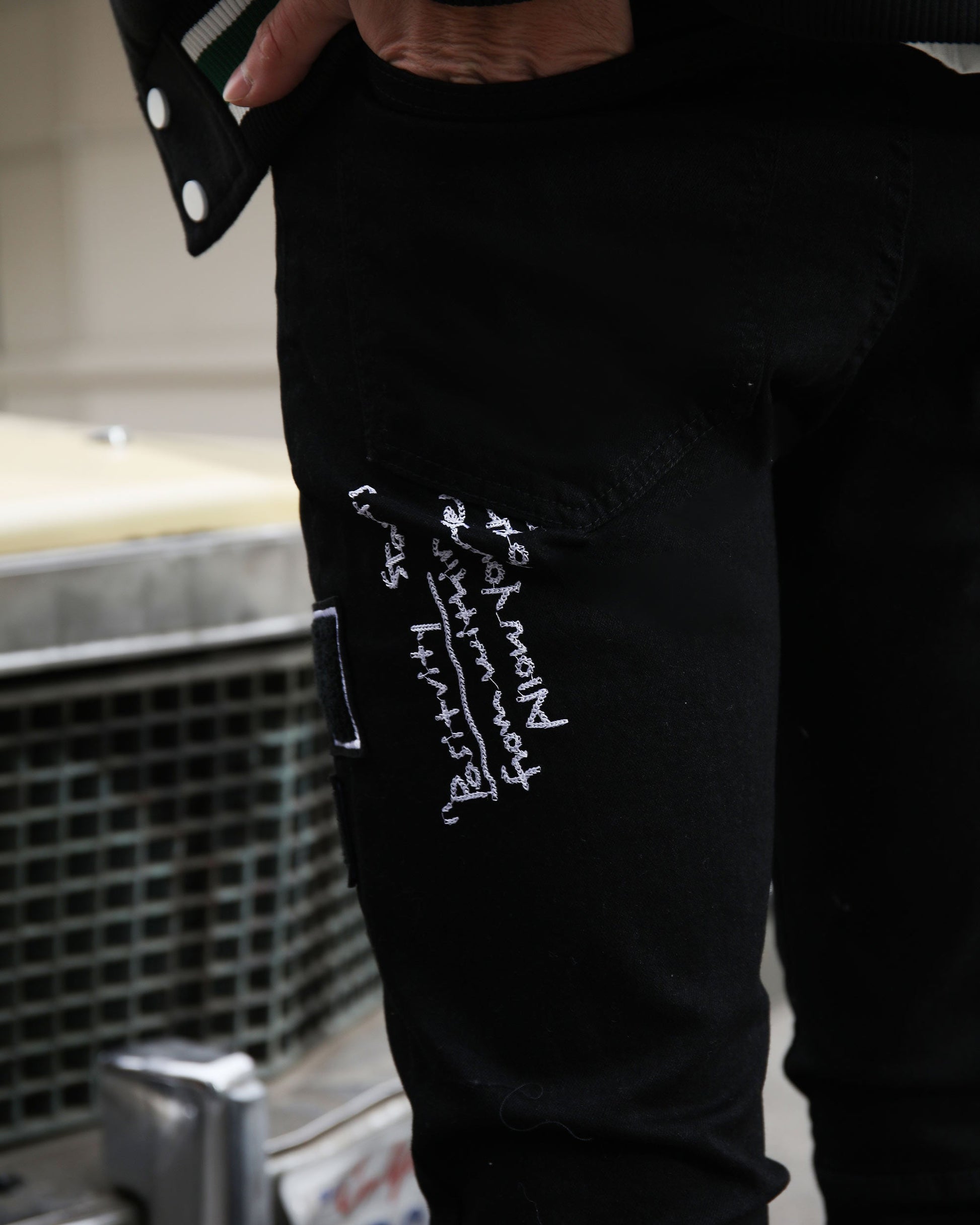 Logeqi urban graffiti jeans with stylish printed designs for a trendy, urban look