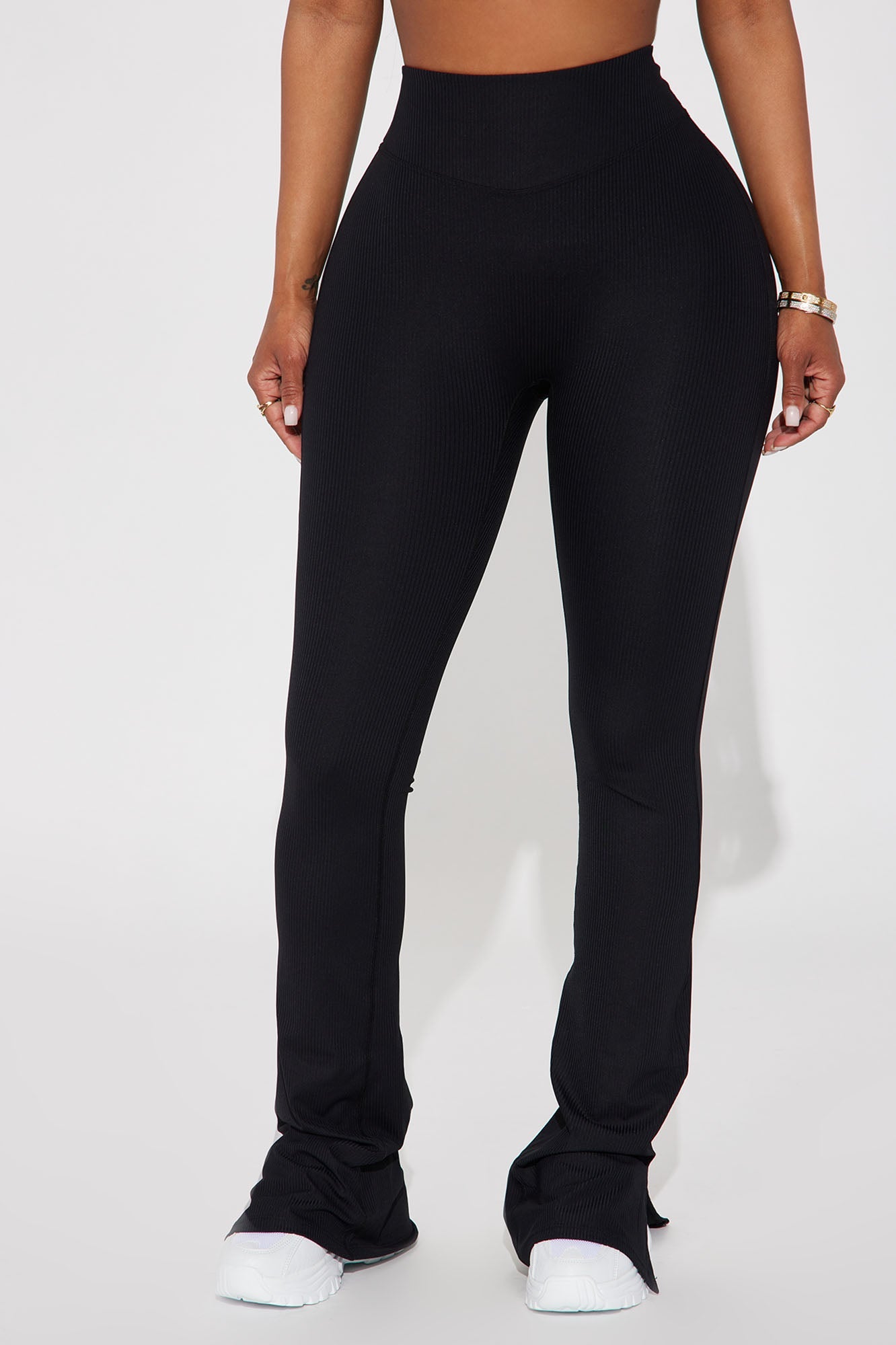 Fashion Nova seamless black yoga pants designed for comfort and flexibility during workouts